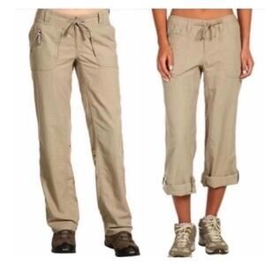 The North Face Cargo Utility Tempest Rollup Wide Leg Pant Womens 8 Beige Outdoor